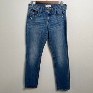 Madewell Slim Boyjean Size 26 Distressed Medium Wash Straight Jeans Womens